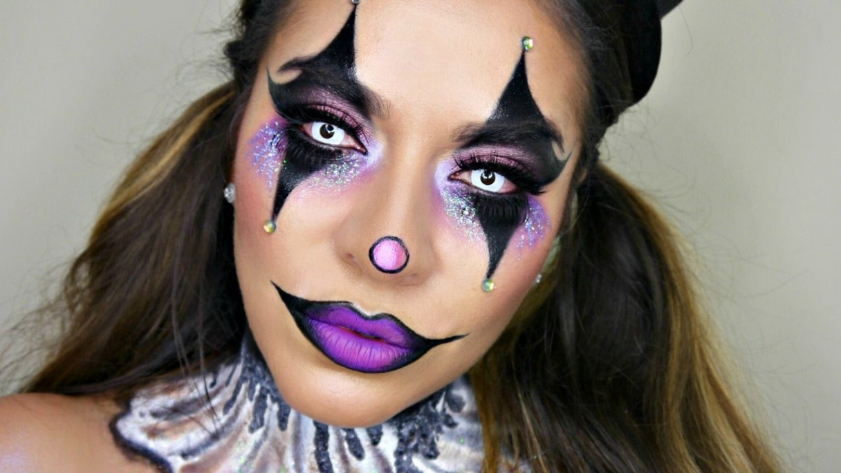 Sexy Glam Circus Clown Makeup Tutorial  Halloween Makeup