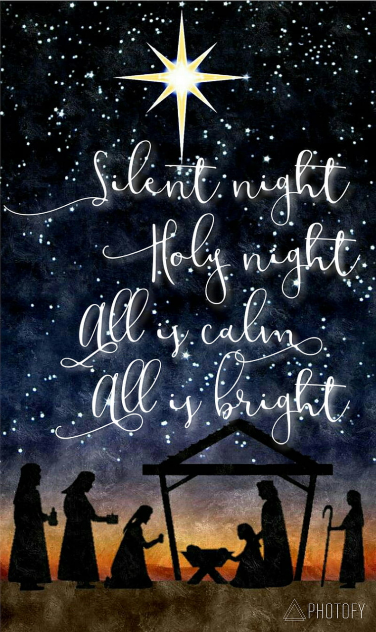 Silent Night, manger, christmas, holy, star, nativity, HD phone