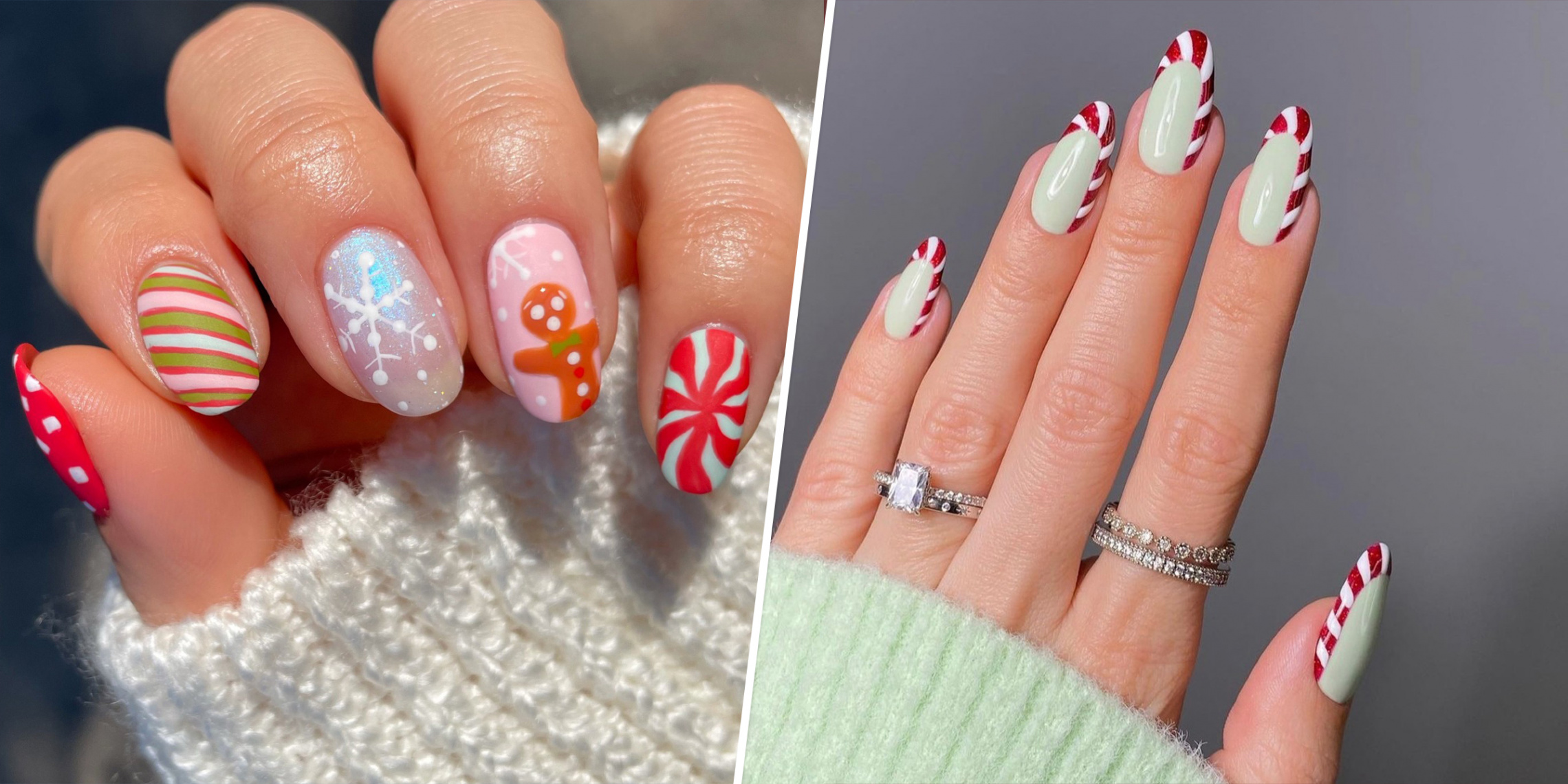 Simple Christmas Nails - Easy Christmas Nail Ideas and Designs