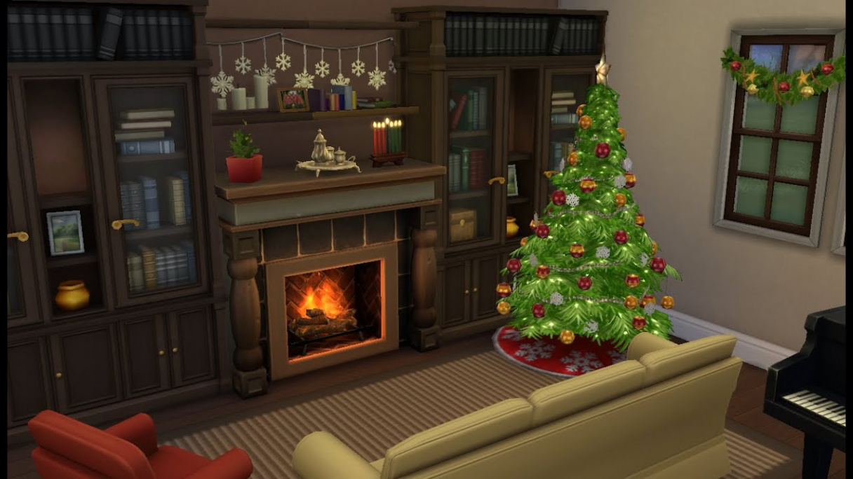 Sims  Room Design - Christmas Living Room