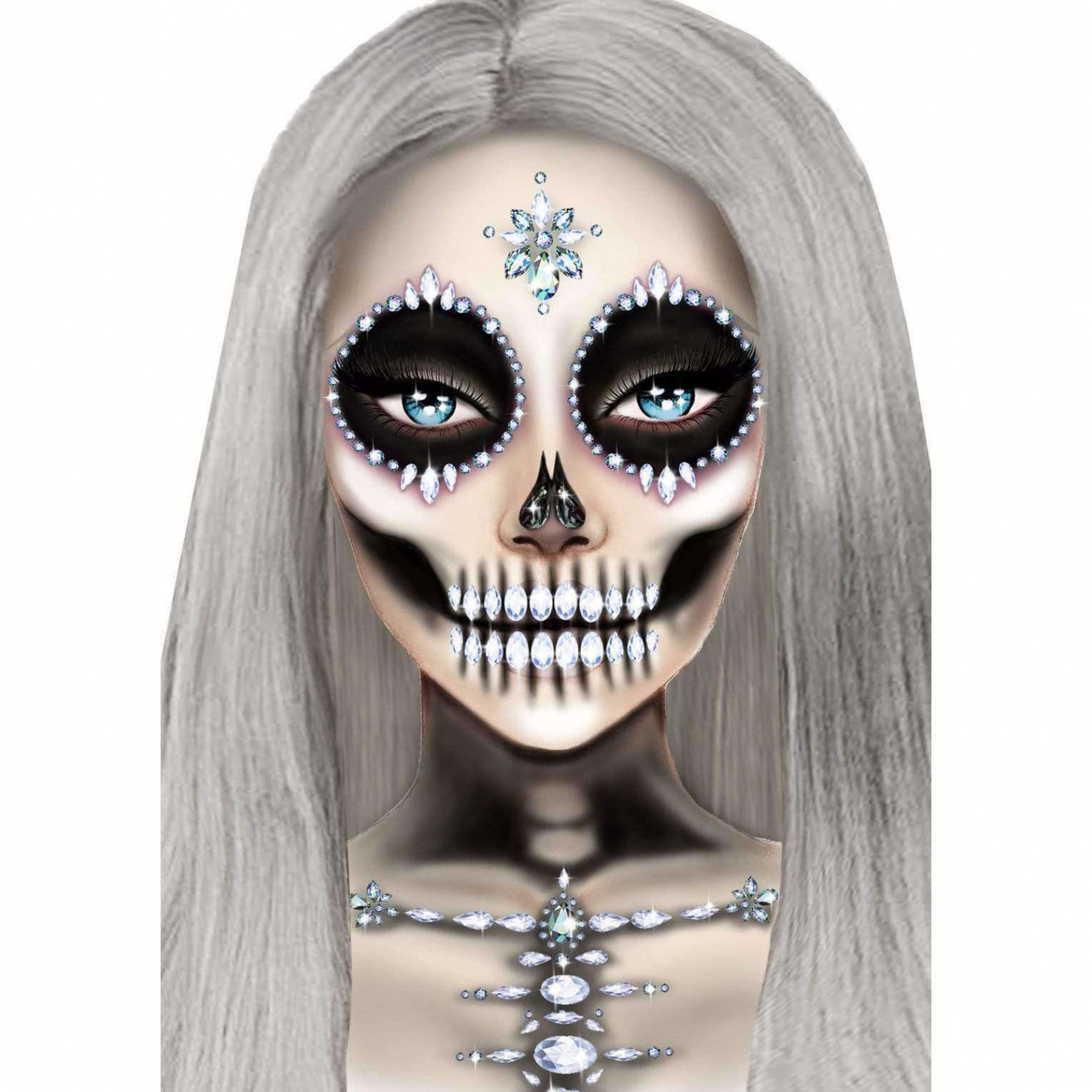 Skeleton Face & Chest Jewels – AbracadabraNYC