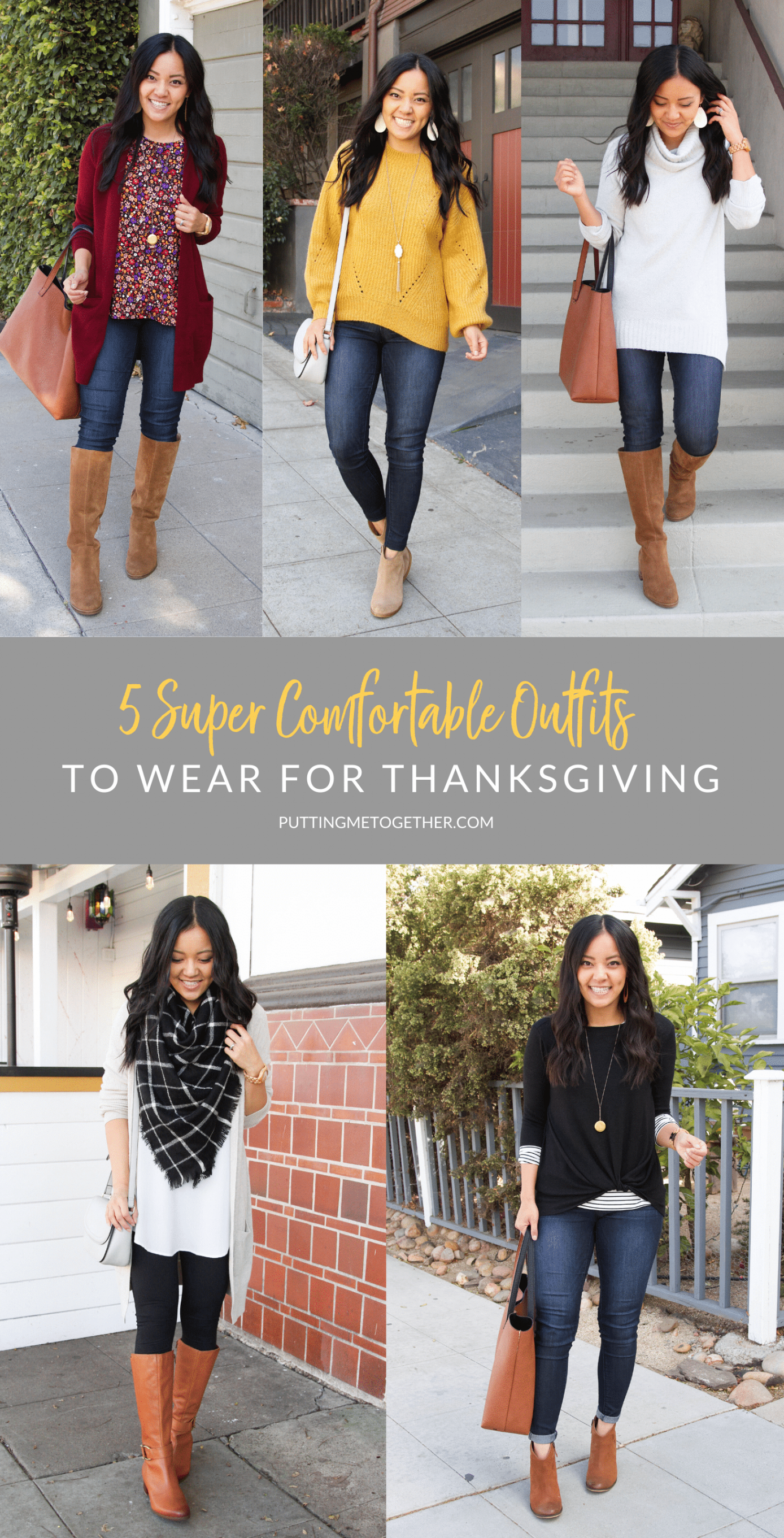 Super Comfy Thanksgiving Outfits (Including Stretchy Jeans!)