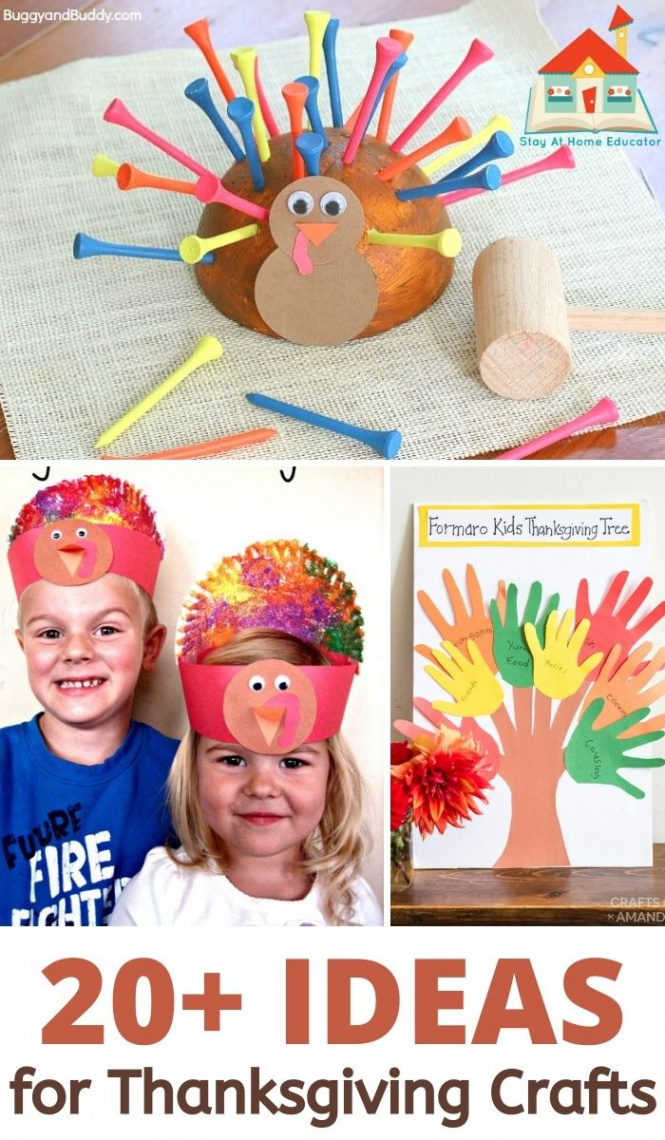 + Thanksgiving Crafts for Preschoolers - Stay At Home Educator