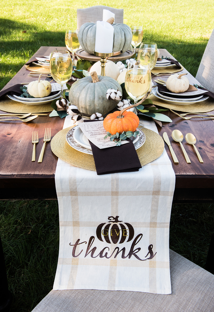 Thanksgiving Dinner Table Decor - Cricut Maker - Pineapple Paper Co.