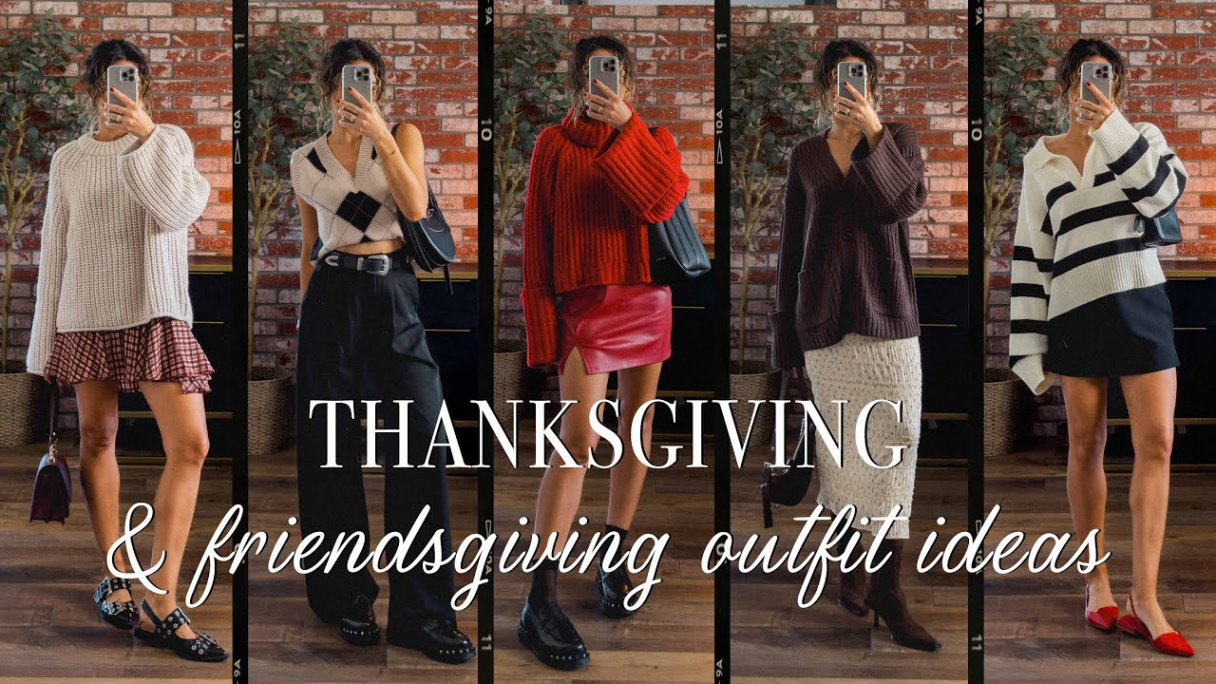 THANKSGIVING/FRIENDSGIVING OUTFIT IDEAS! (yk, fall trends, red trend,  loafers, boots)  03