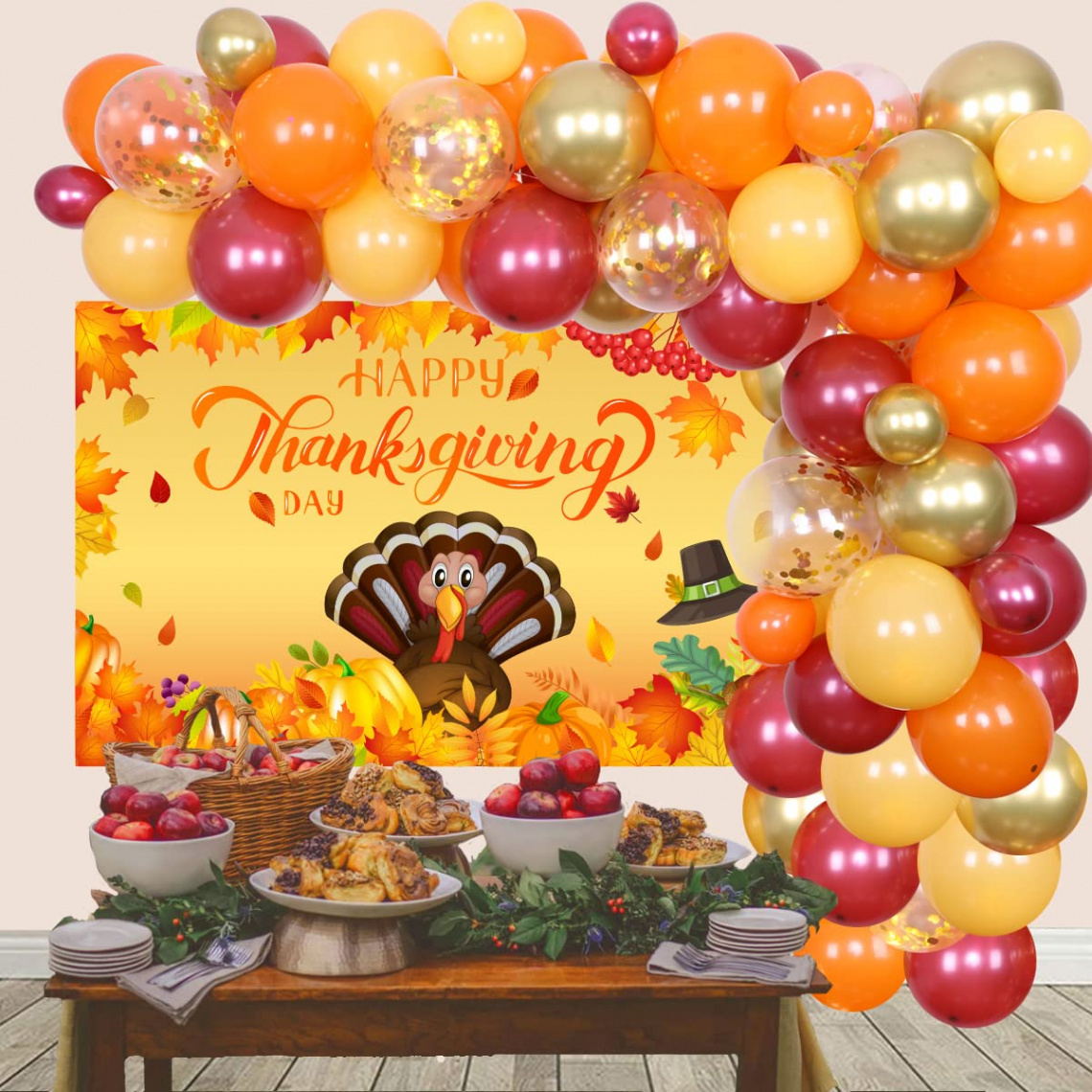 Thanksgiving Party Decorations - Background Thanksgiving Garland