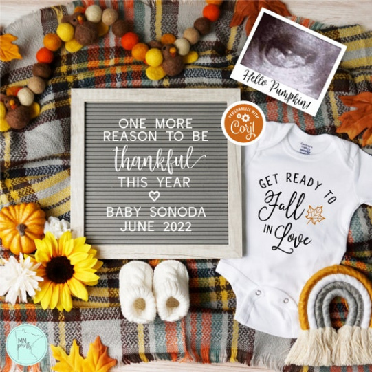 Thanksgiving Pregnancy Announcement Pregnancy Announcement - Etsy UK