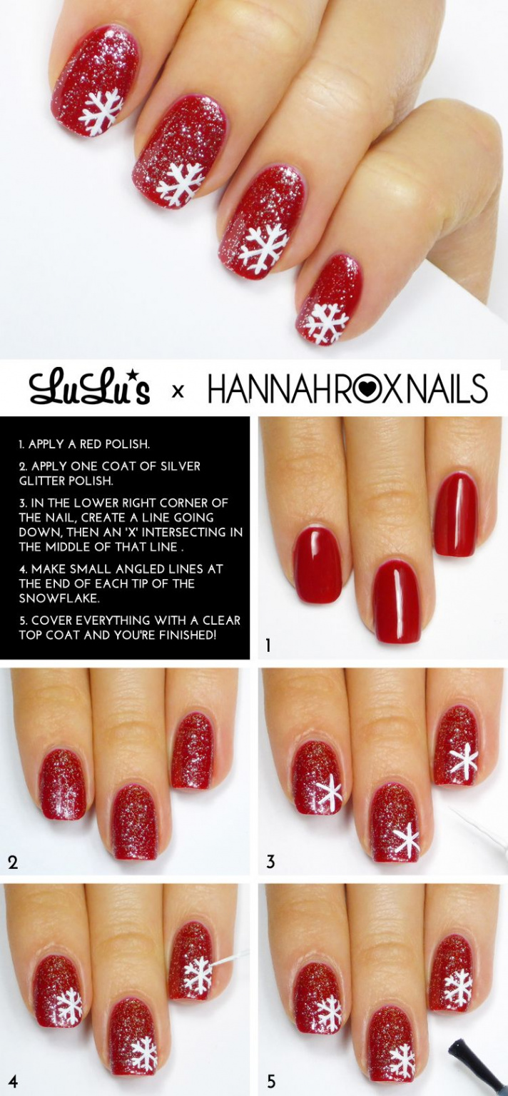 The Best Step-By-Step Christmas Nail Tutorials - fashionsy