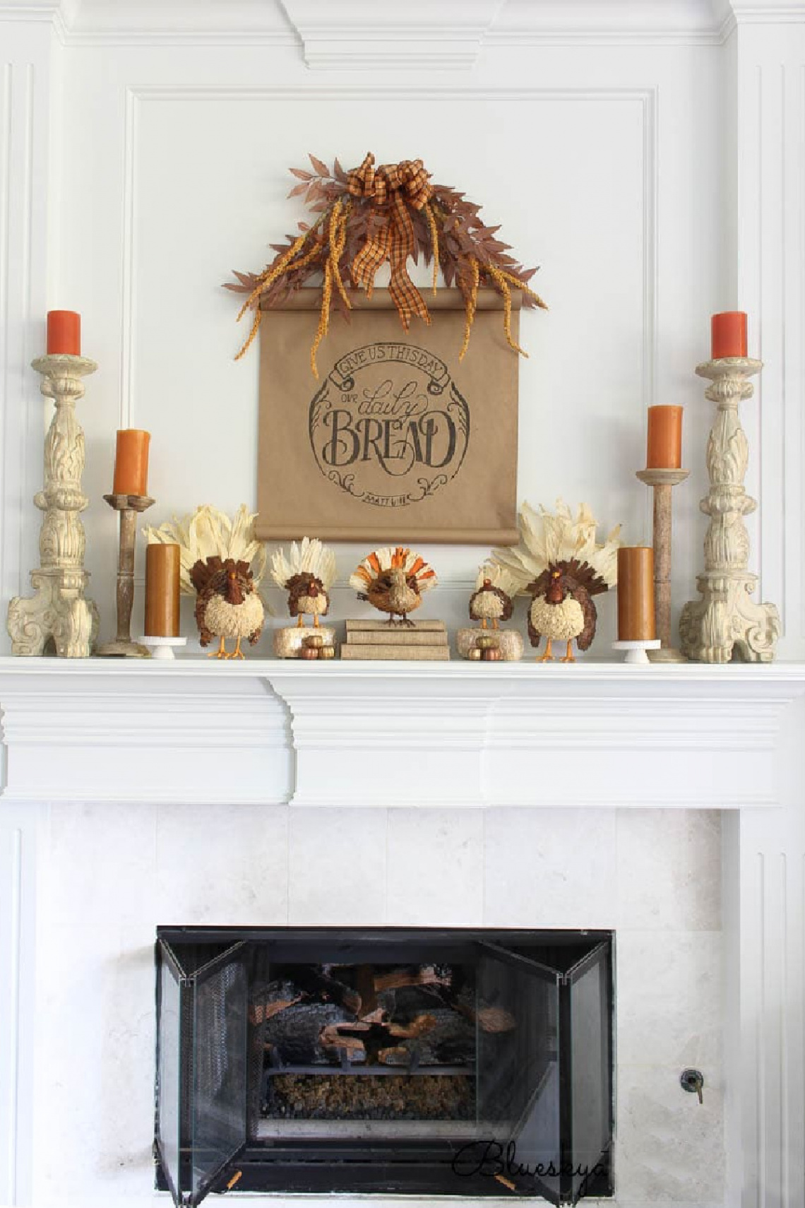 Tips for a Thanksgiving Mantel in  Minutes - Bluesky at Home