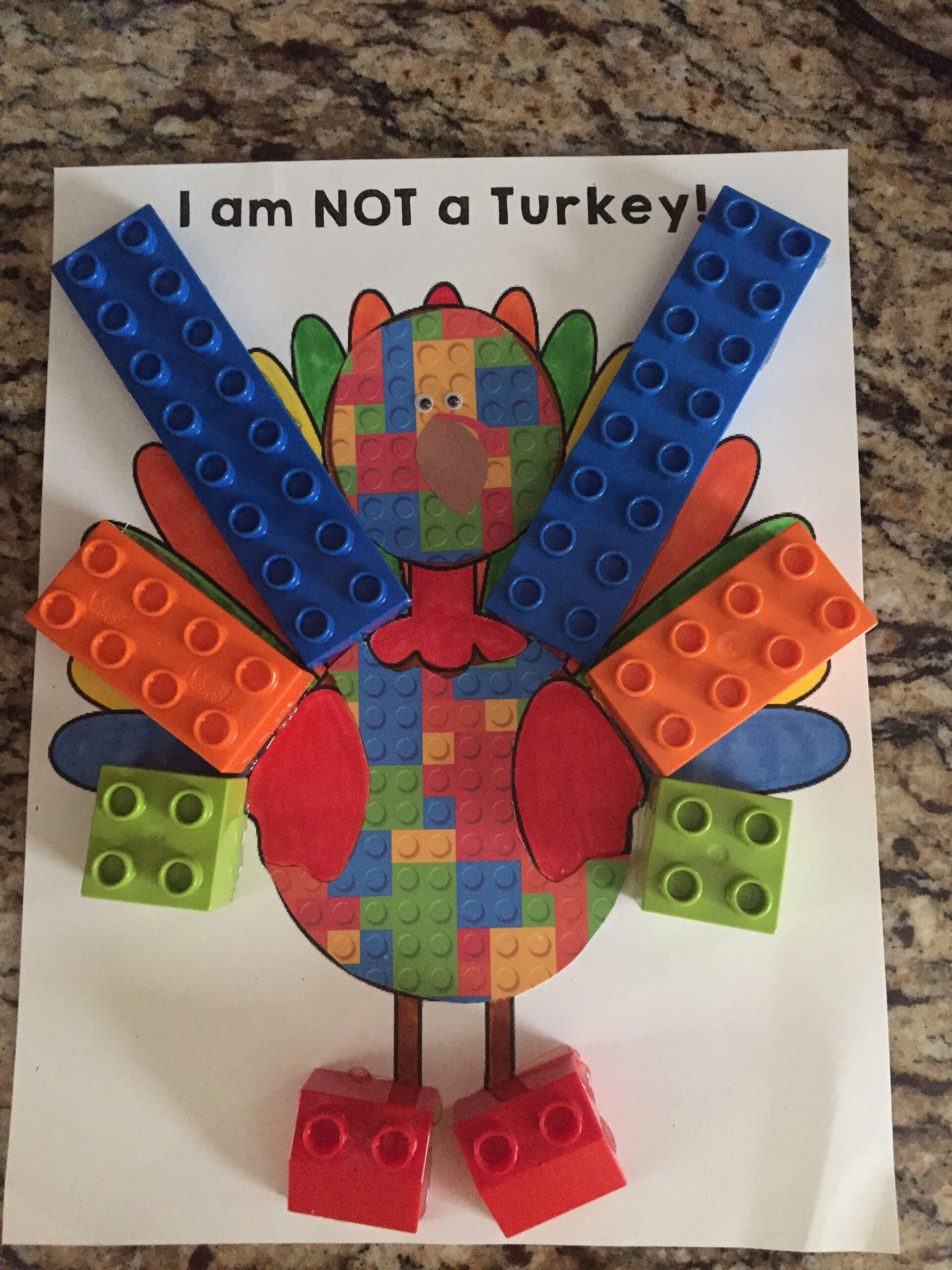 Turkey in Disguise, lego style!  Turkey disguise project, Turkey