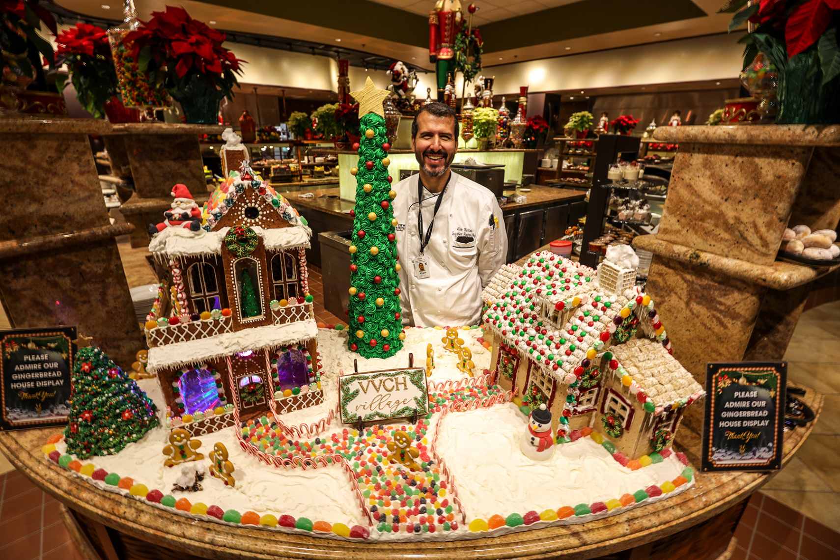 Valley View creates gingerbread house village display - Valley