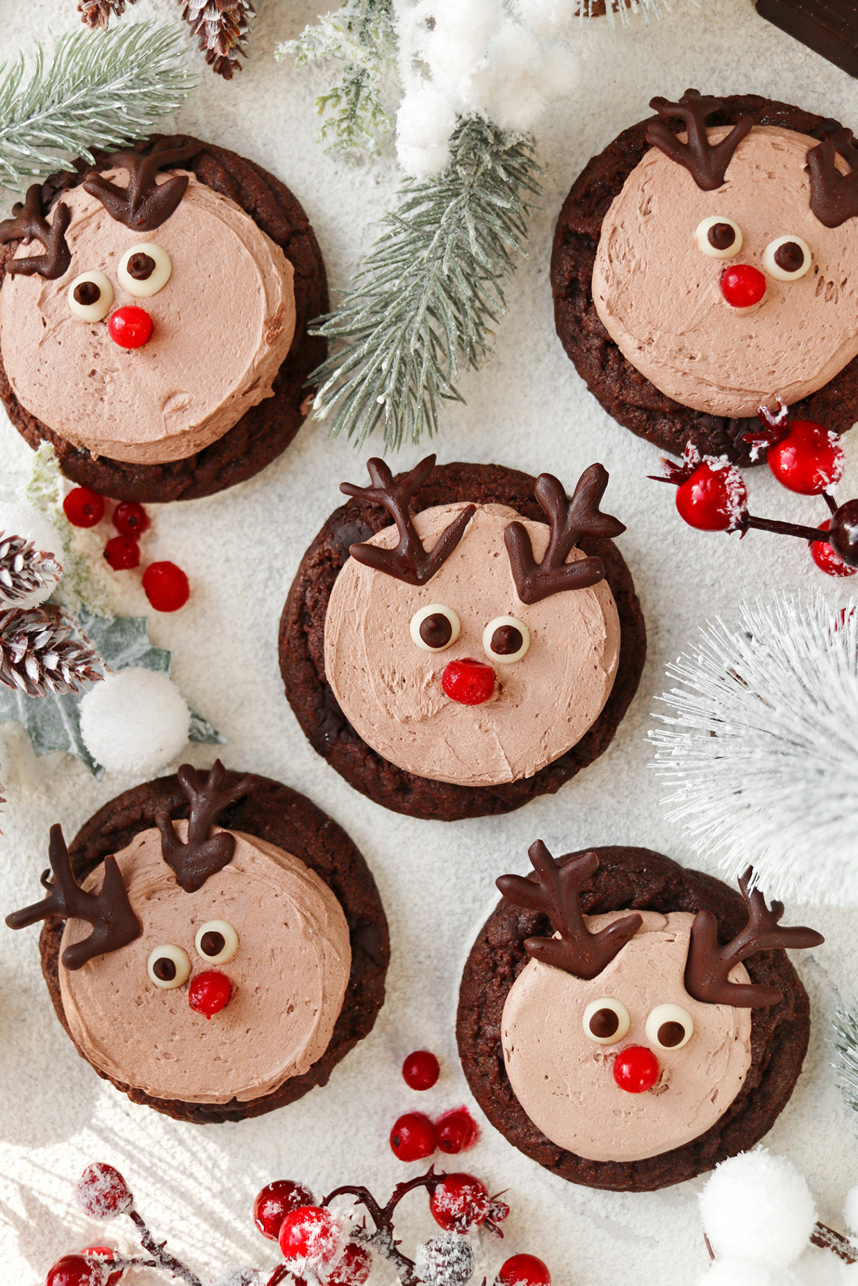 Vegan Reindeer Crumbl Cookies