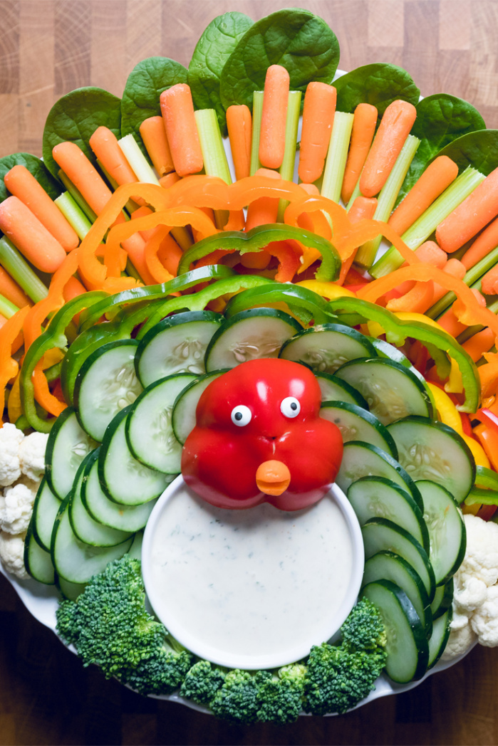 Vegan Thanksgiving Turkey Veggie Tray