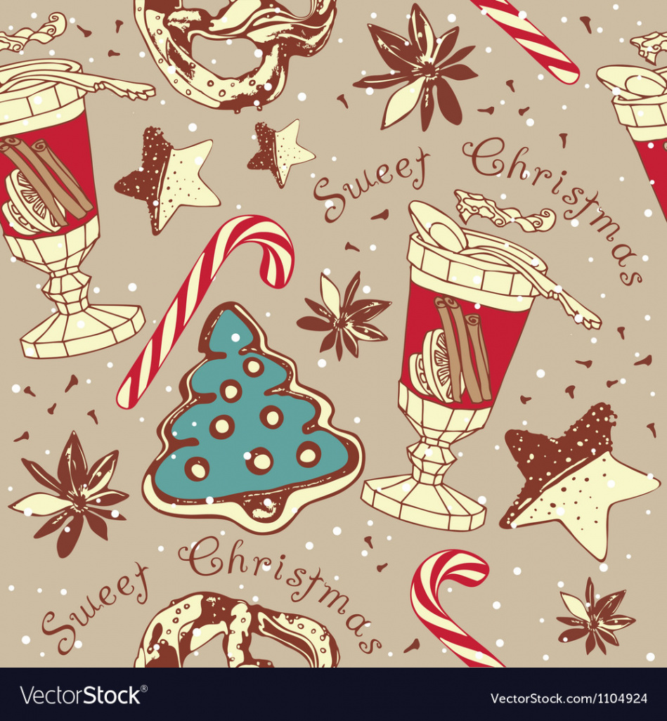 Vintage christmas hand drawn backgrounds Vector Image