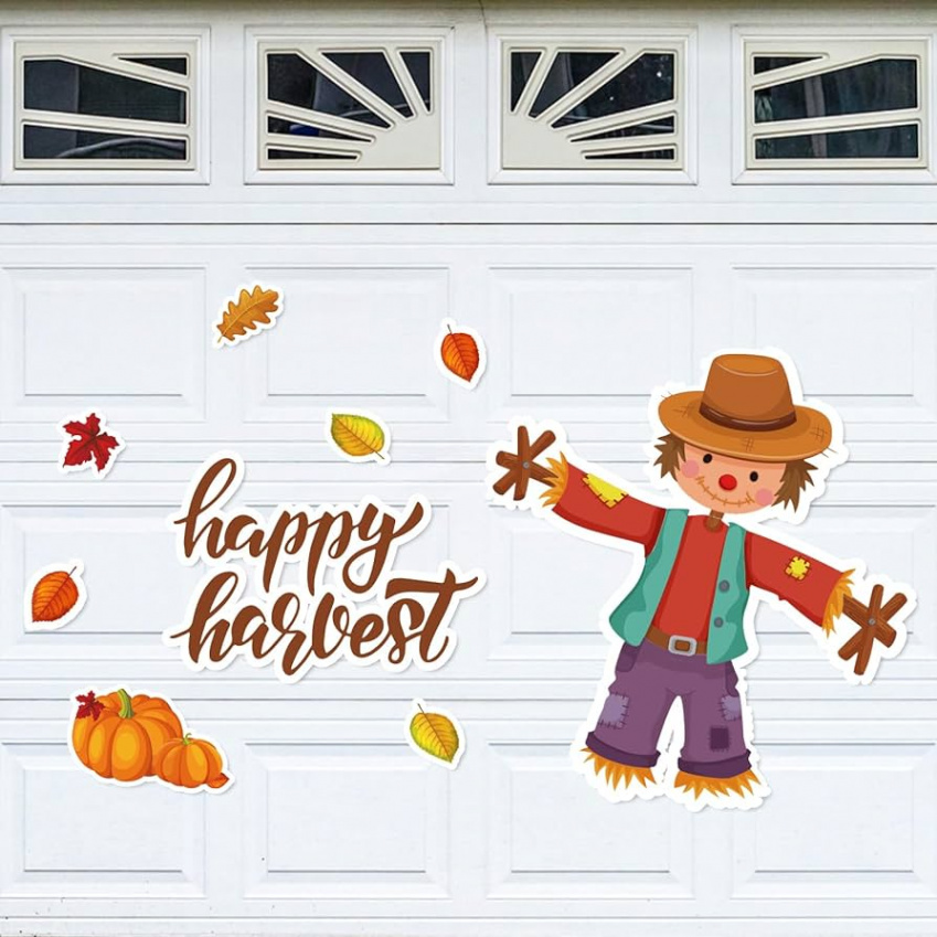 Whaline Autumn Garage Decoration Happy Harvest Magnets Stickers