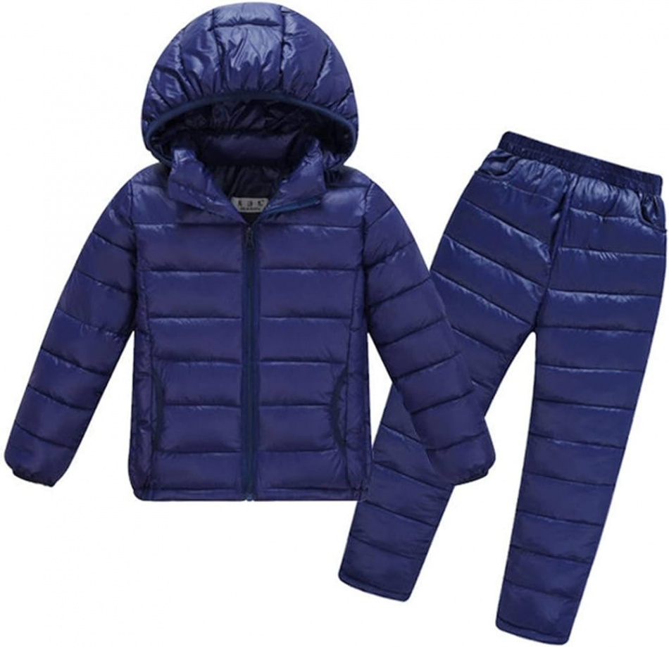 Winter Jackets for Children Boys Girls Autumn Down Jackets Suit Costumes  For      Years Outfits Clothing (Colour: Navy, Kid Size: 1M)