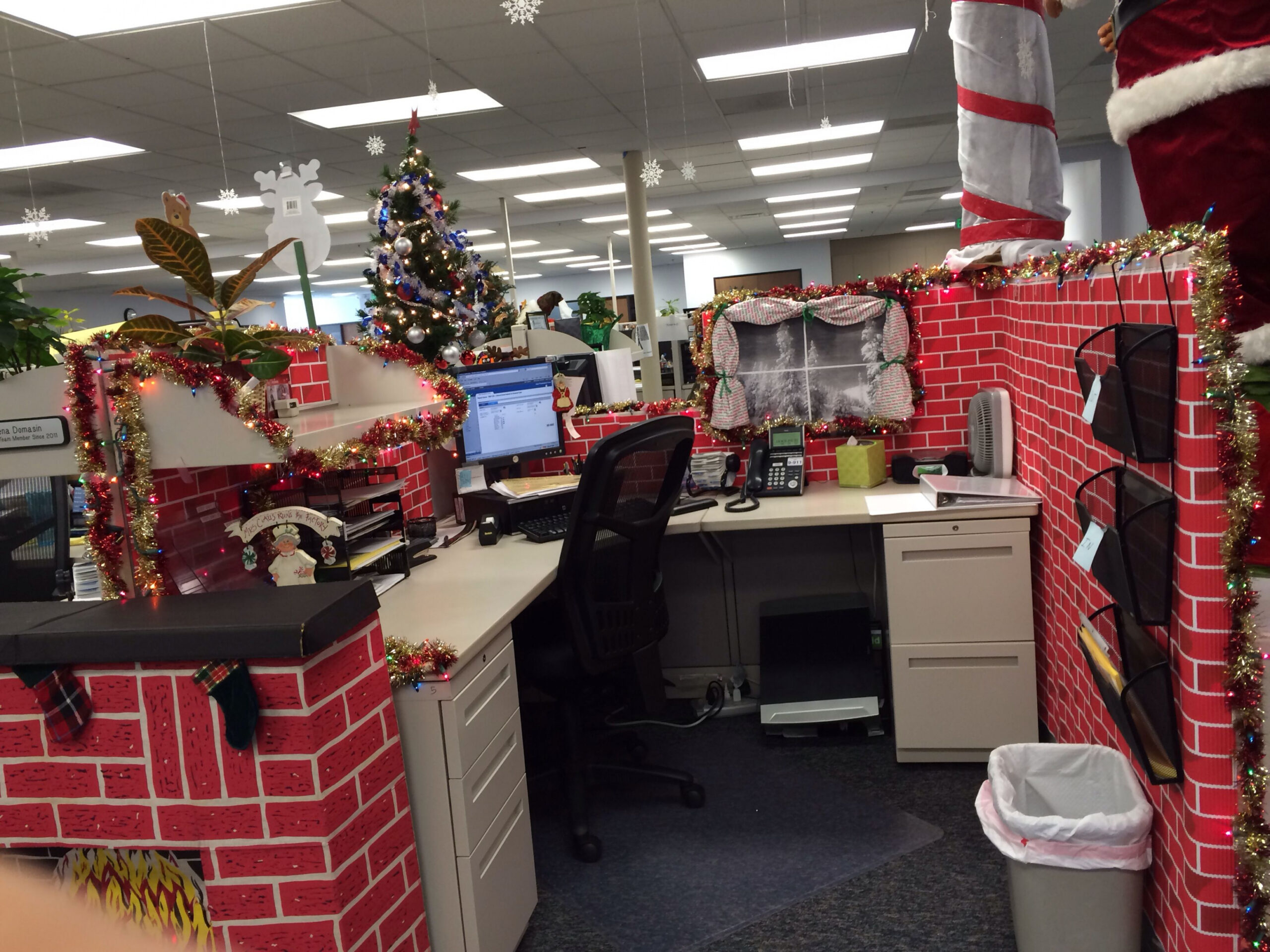 Work Christmas Decorations #work #christmas #cubicle #decorations
