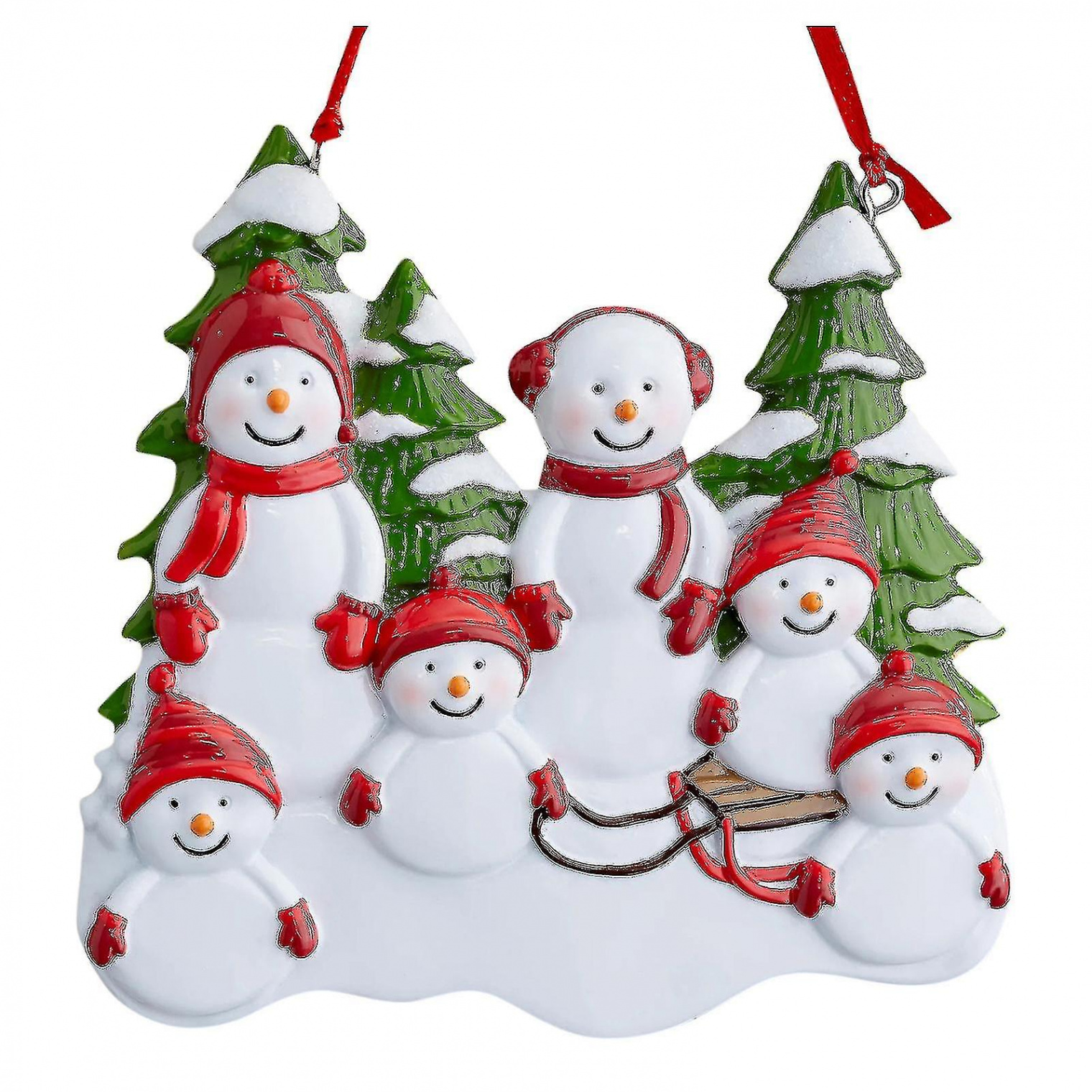 Adorable Snowman Shape Hanging Decor Lovely Christmas Style Resin Hanging  Widget For Home