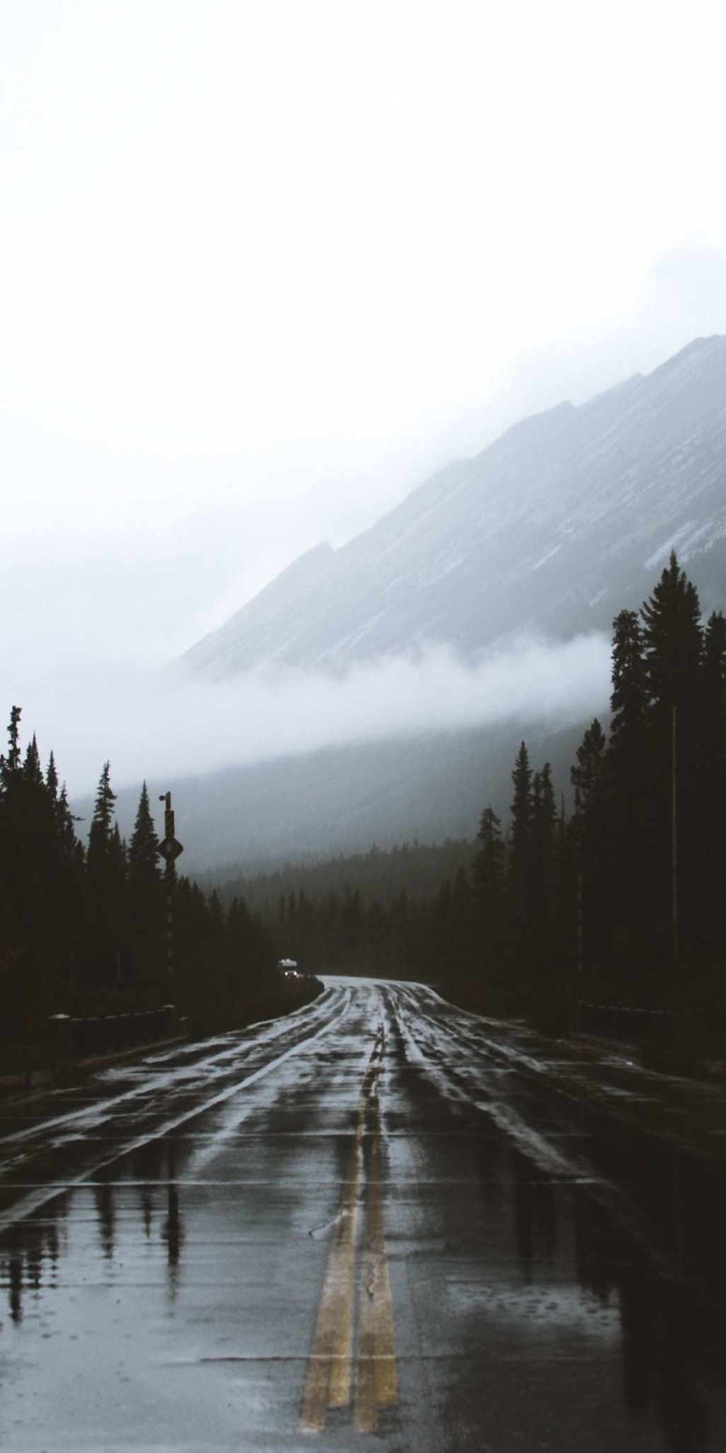 Alberta Canada road rainy day iPhone Wallpaper  Iphone wallpaper