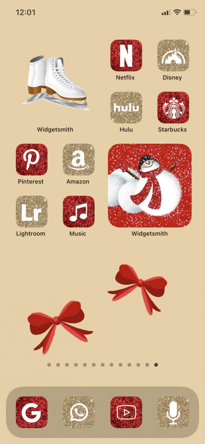 App Icons Gold & Red Glitter Christmas Vibes New Year - Etsy