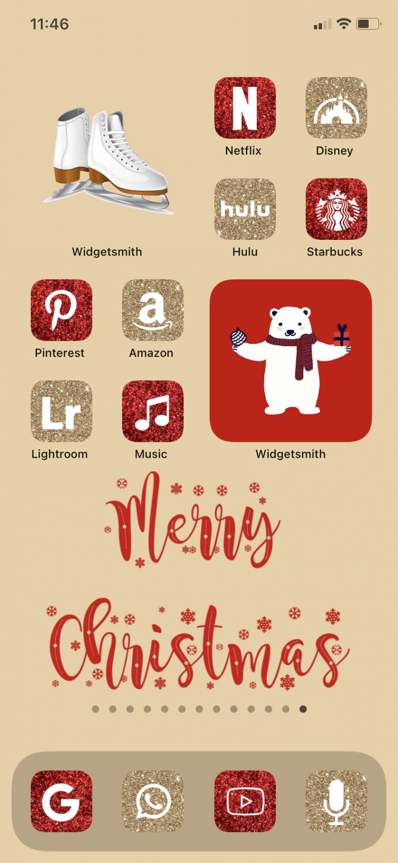 App Icons Gold & Red Glitter Christmas Vibes New Year - Etsy