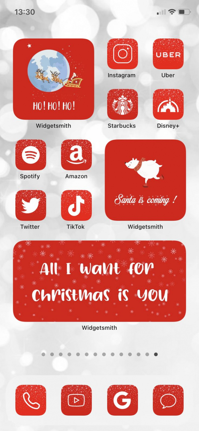 App Icons Xmas Mood Christmas Red Snowflakes Snowman - Etsy