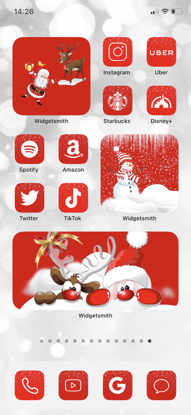 App Icons Xmas Mood Christmas Red Snowflakes Snowman - Etsy