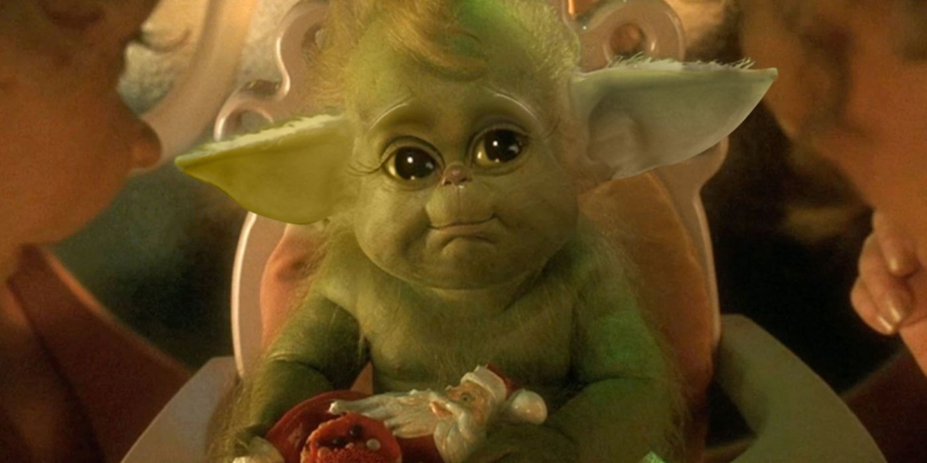 Baby Yoda Meets Baby Grinch in This Merry Mashup