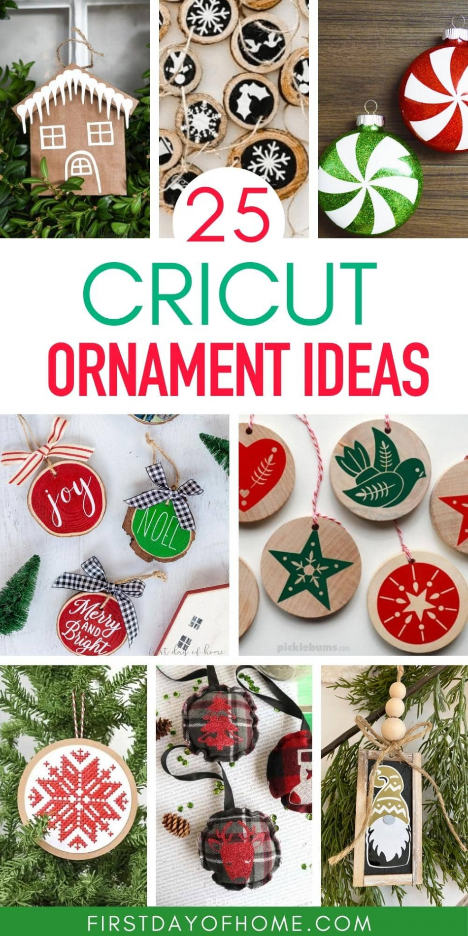 Best Cricut Christmas Ornaments of   First Day of Home