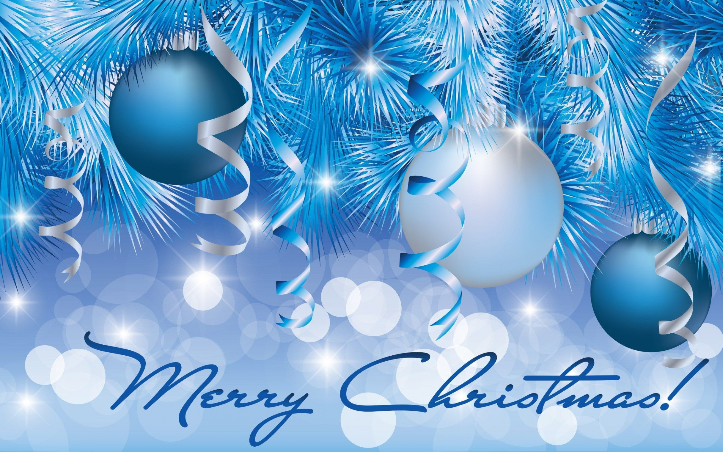 Blue And Silver Christmas wallpaper  Merry christmas wallpaper