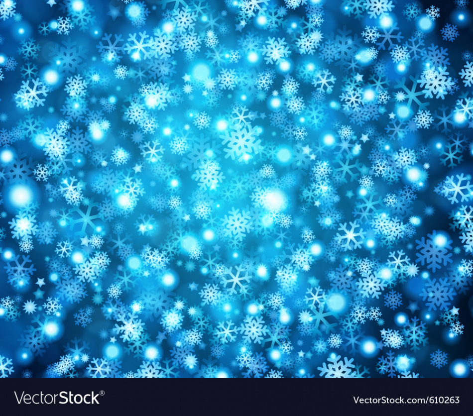 Blue christmas background with snowflakes Vector Image