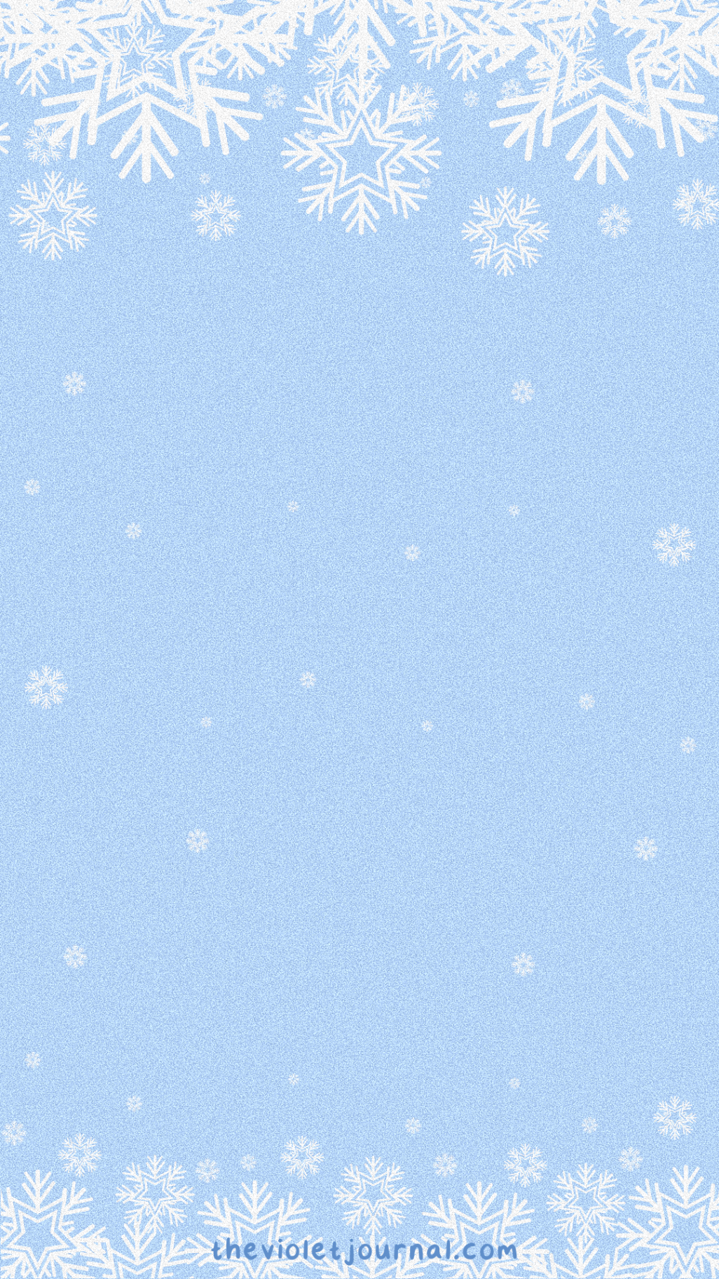 Blue Christmas iPhone Wallpaper with White Snowflakes  Winter