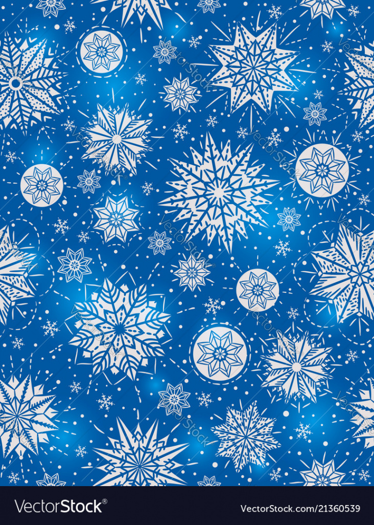 Blue christmas seamless pattern background Vector Image