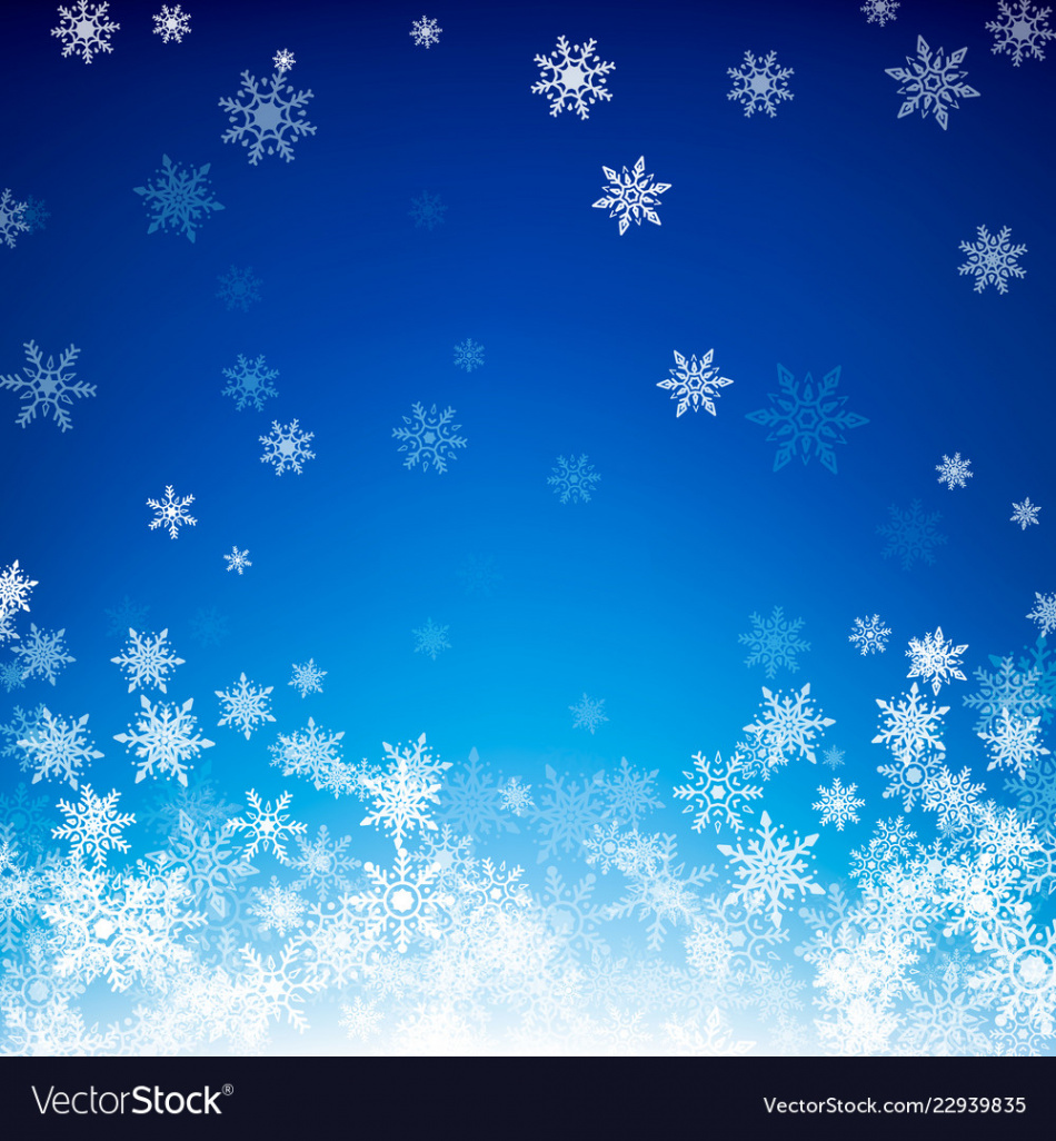 Blue christmas snowflakes background falling Vector Image