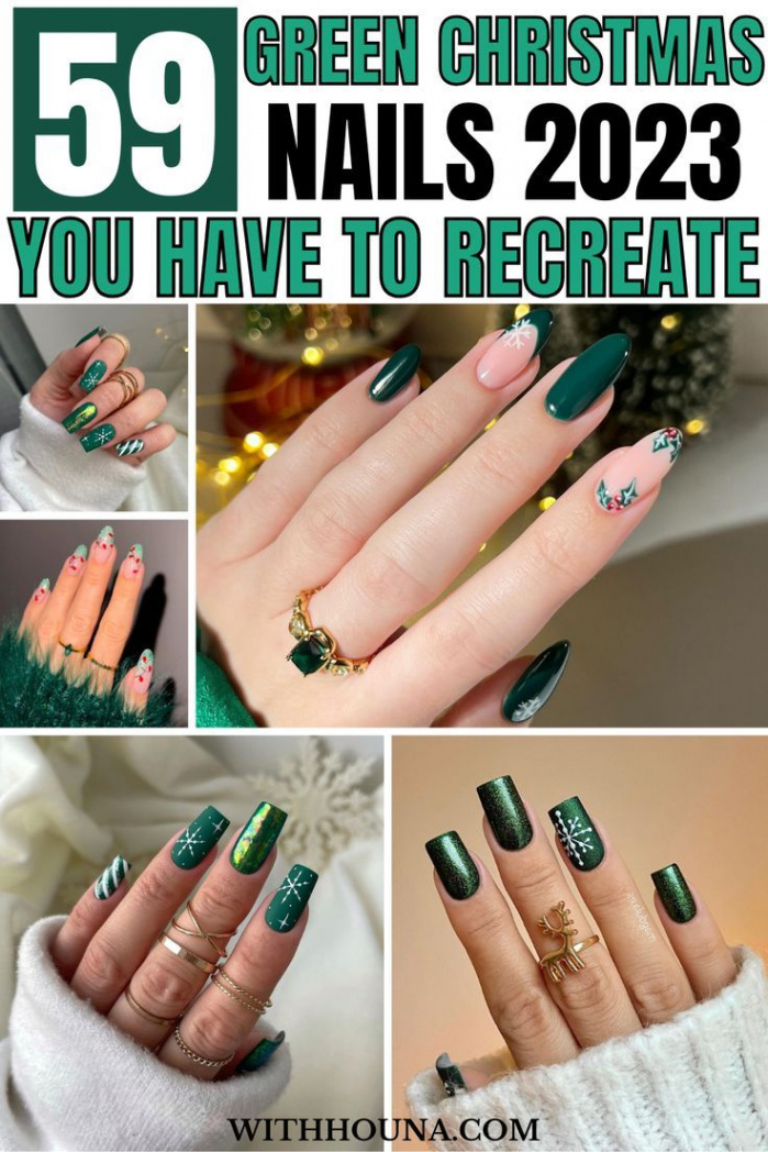 Breathtaking Green Christmas Nails You Want to Recreate This