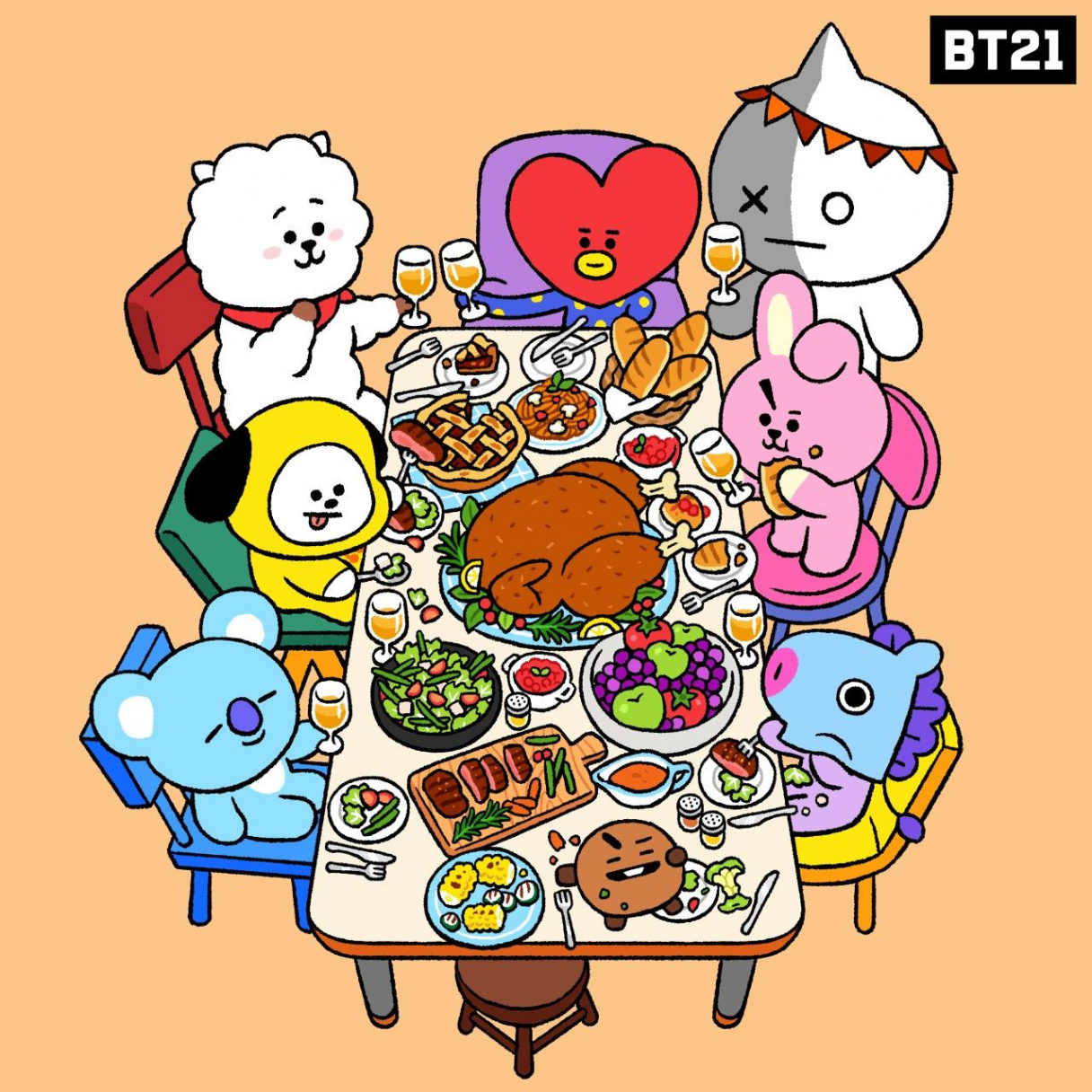 BT on Twitter  Thanksgiving wallpaper, Bts chibi, Bts fanart