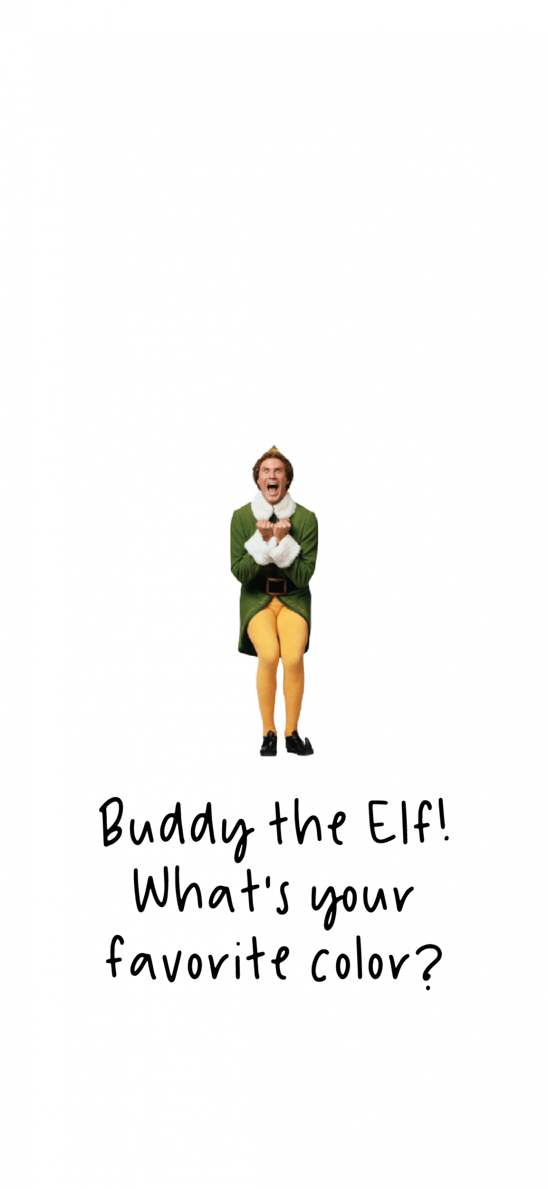 Buddy the Elf iPhone Wallpaper  Funny christmas wallpaper, Cute