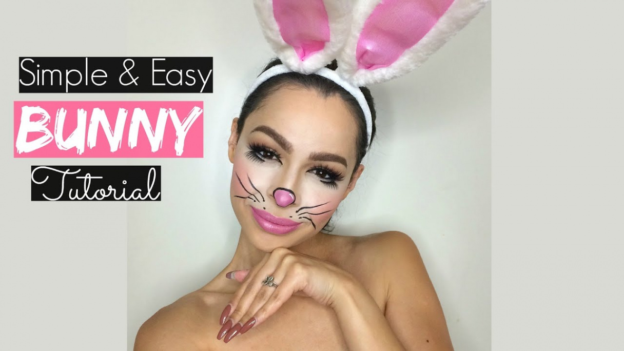 Bunny Halloween Makeup Tutorial Simple & Easy