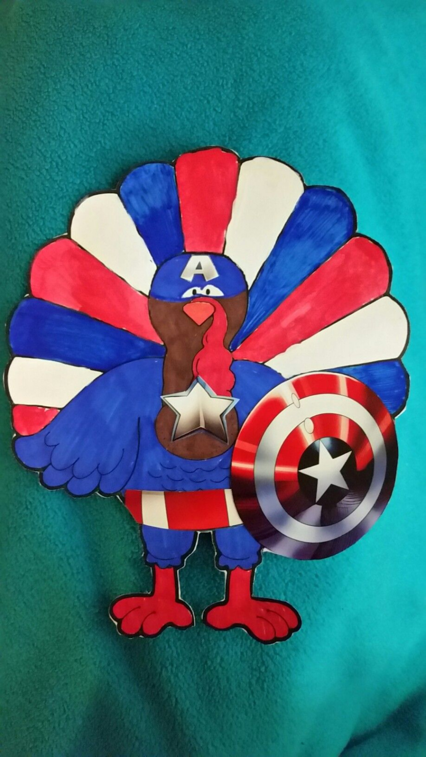 Captain America Turkey in disguise  Turkey disguise project