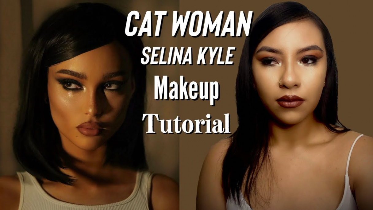 CAT WOMAN MAKEUP TUTORIAL (Zoë Kravitz) BATMAN