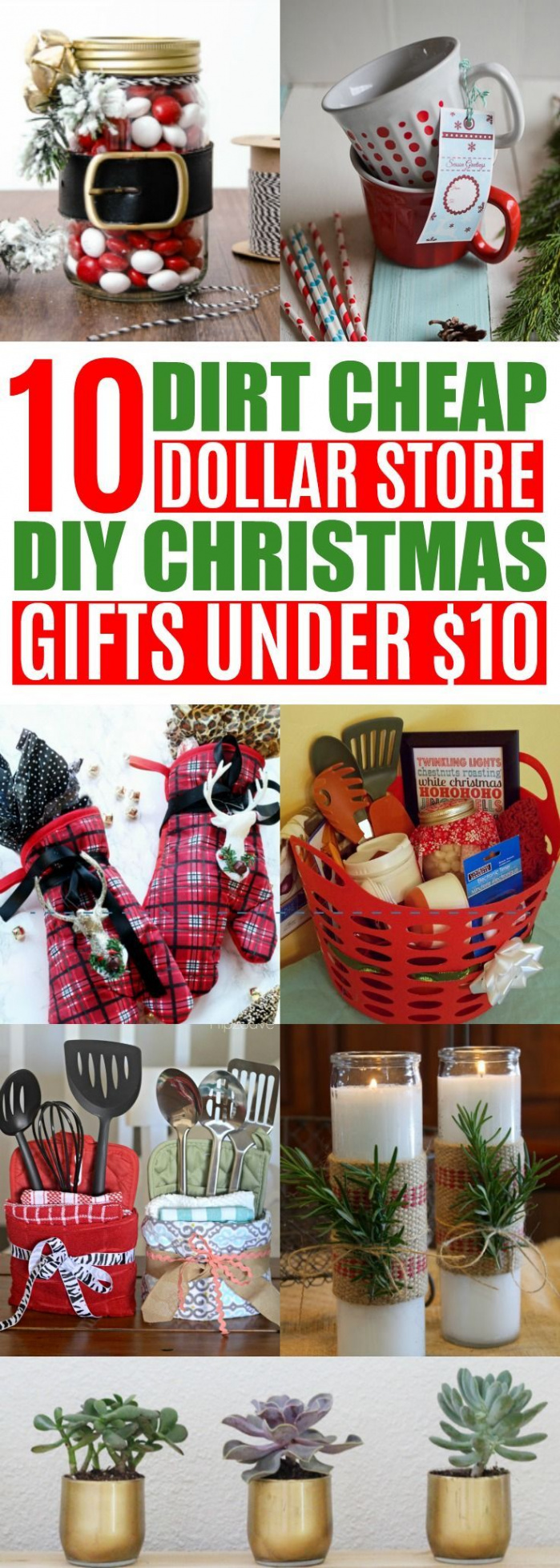 Cheap DIY Dollar Store Christmas Gift Ideas Under $  Diy
