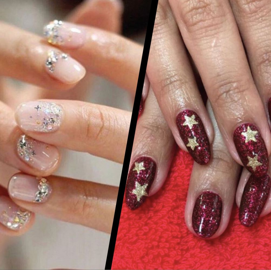 Chic Christmas nail art designs - Festive nail art ideas