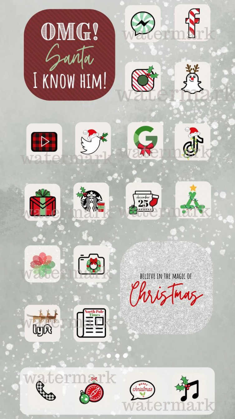 Christmas Aesthetic App Icons Christmas Apps Christmas - Etsy in