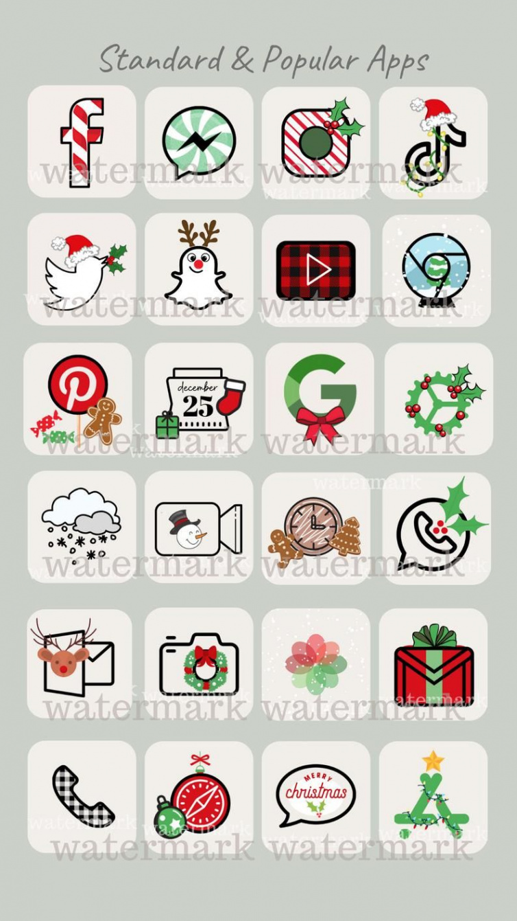 Christmas Aesthetic App Icons Christmas Apps Christmas - Etsy