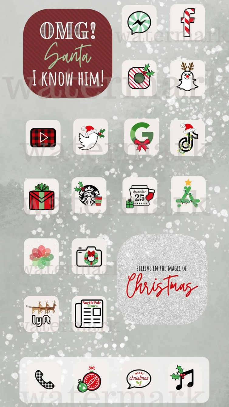 Christmas Aesthetic App Icons Christmas Apps Christmas - Etsy