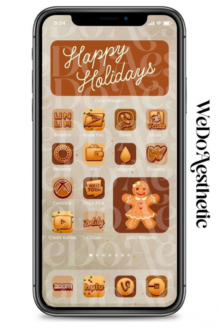 Christmas App Icons Bundle Gingerbread Cookies Theme - Etsy