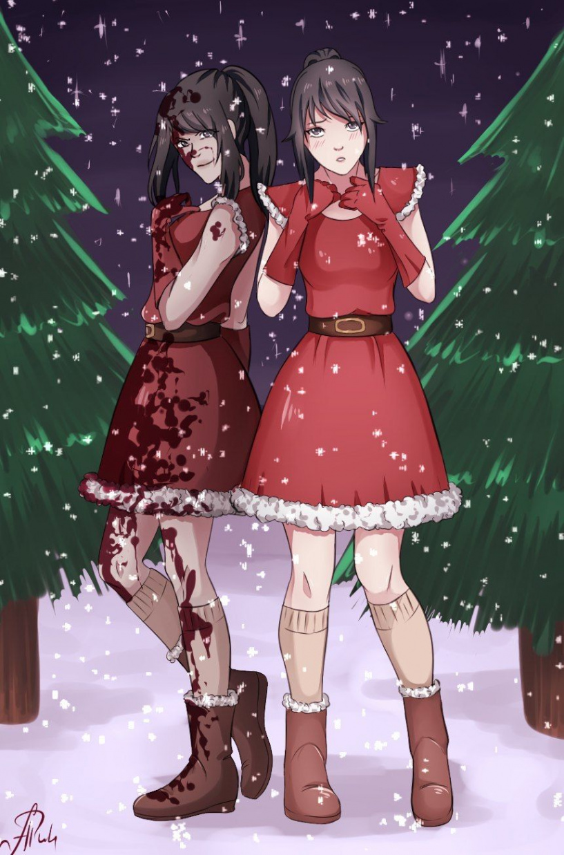 Christmas Ayano Aishi  Yandere simulator, Anime facil de dibujar