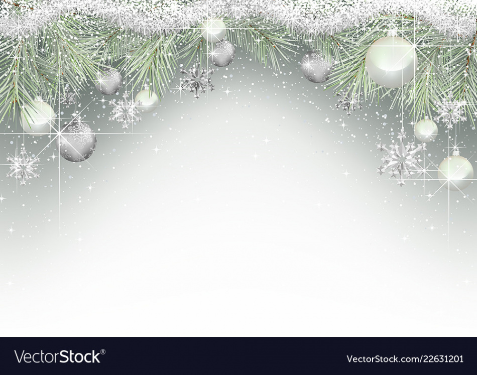 Christmas background with branches and ornaments Vector Image