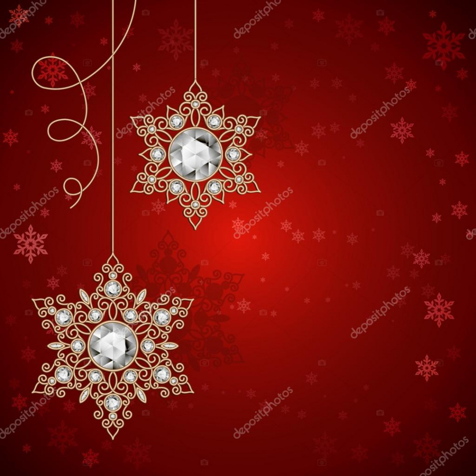 Christmas background with jewelry snowflakes Stock Vector by