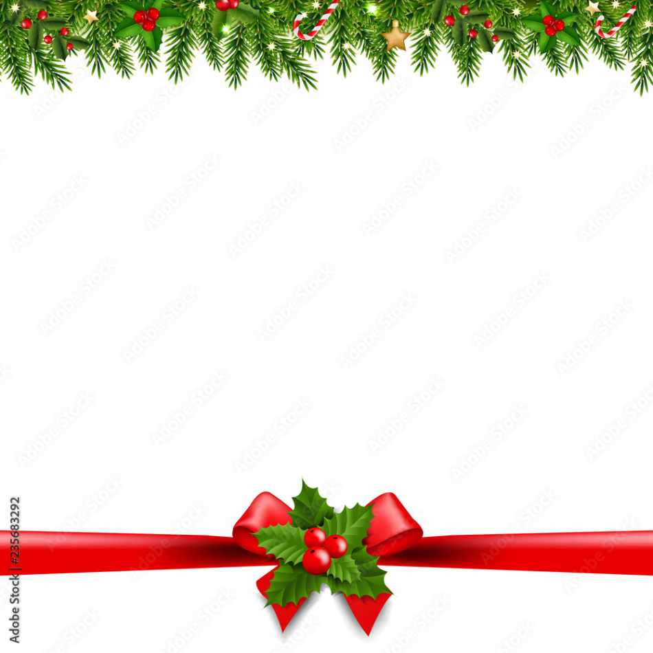 Christmas Borders Transparent Background Stock-Vektorgrafik